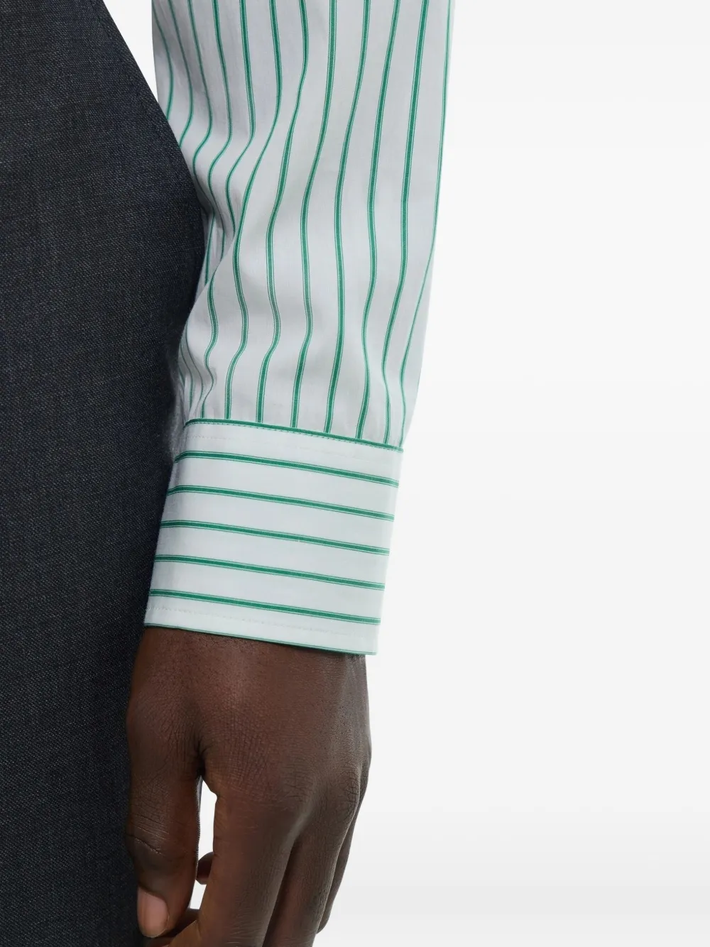 FURSAC striped cotton shirt Wit