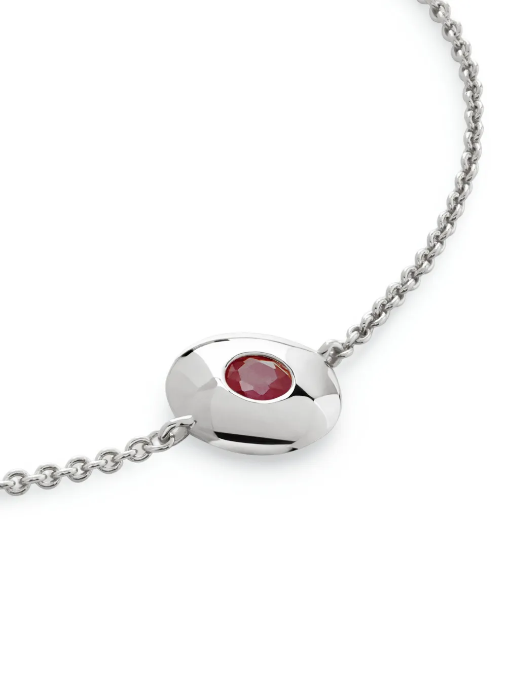 Monica Vinader Womens January Birthstone Garnet And Sterling-silver Bracelet In Silver
