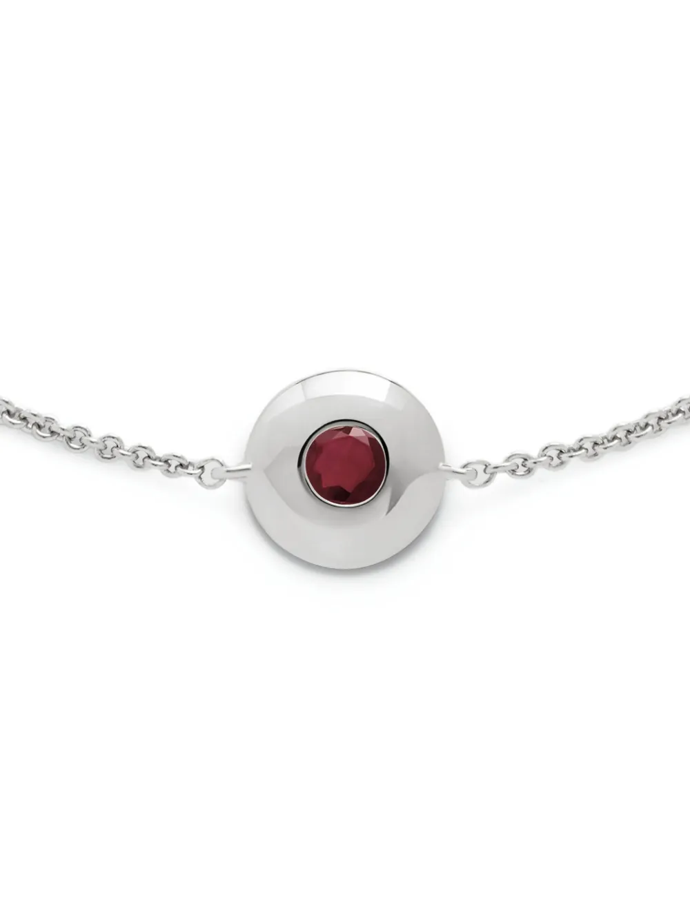 Monica Vinader Womens January Birthstone Garnet And Sterling-silver Bracelet In Silver