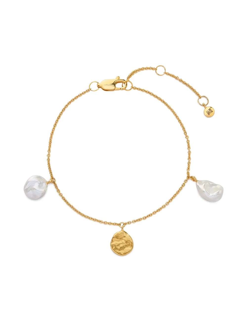 Monica Vinader Capri keshi pearl station bracelet - ゴールドトーン Monica Vinader Capri keshi pearl station bracelet - ゴールドトーン