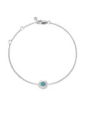 Monica Vinader December Turquoise Birthstone bracelet - Silver