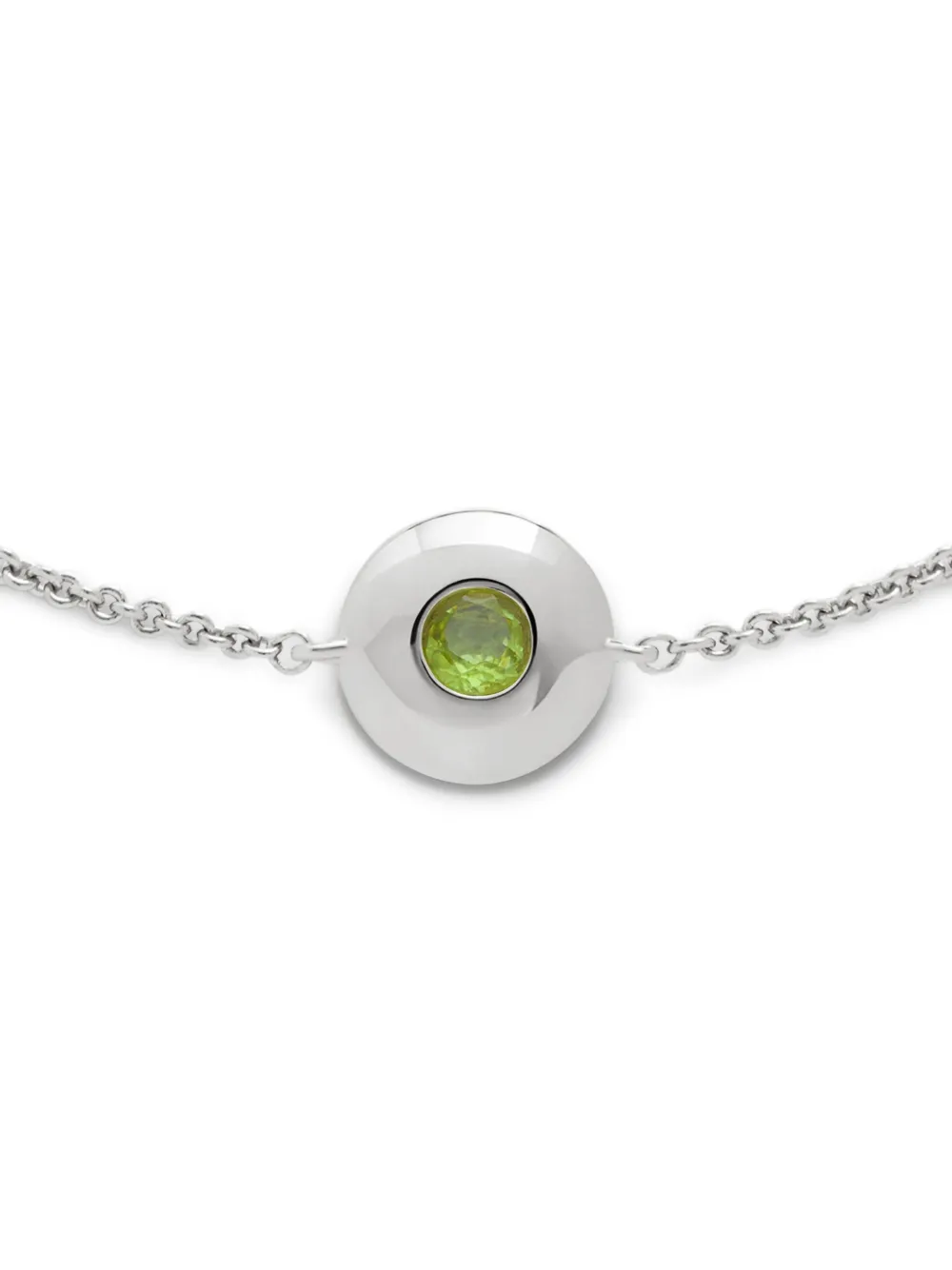 Monica Vinader Sterling Silver August Birthstone Chain Bracelet Peridot In Metallic