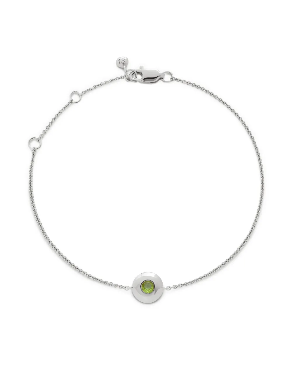 Monica Vinader August Peridot Birthstone bracelet | Silver | Image 1