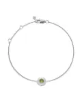Monica Vinader August Peridot Birthstone bracelet - Silver
