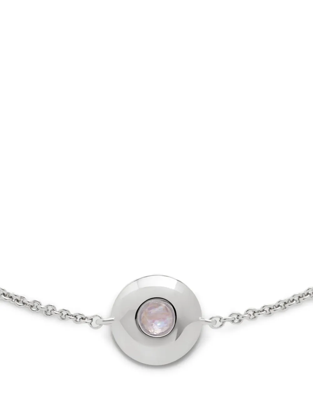 Monica Vinader Sterling Silver April Birthstone Chain Bracelet Lab Grown Diamond In Metallic