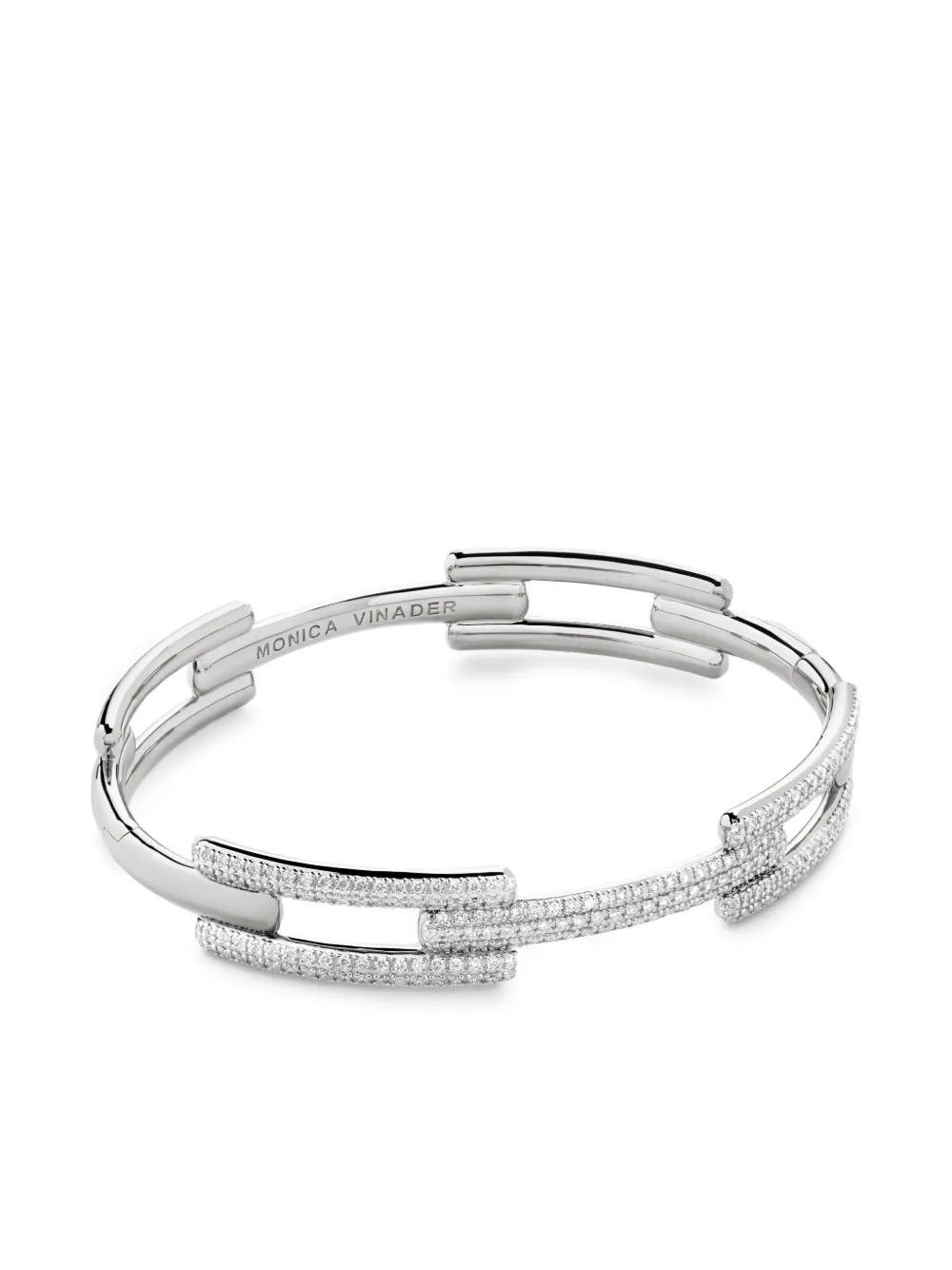 Monica Vinader Signature Link diamond bracelet | Silver | Image 1