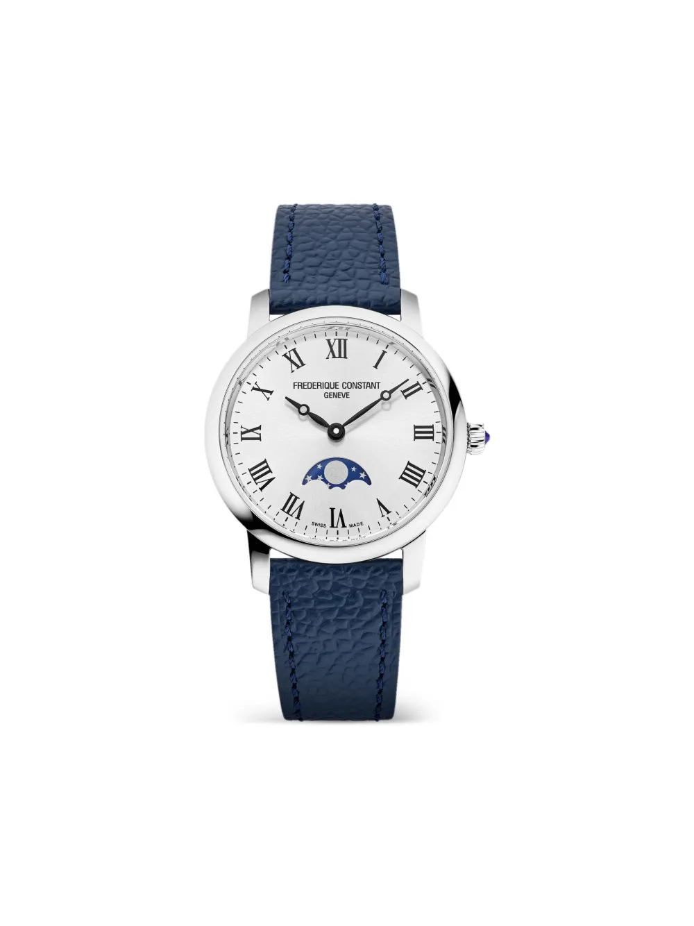 Frederique Constant クラシック スリムライン ムーンフェイズ 30mm - シルバートーン Frederique Constant クラシック スリムライン ムーンフェイズ 30mm - シルバートーン