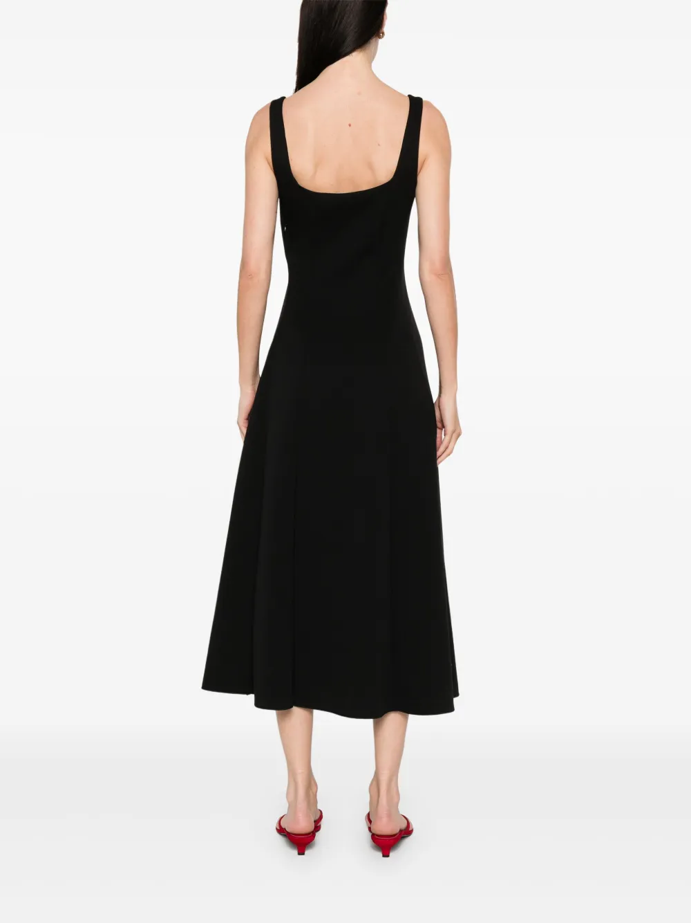 'S Max Mara Platani midi-jurk Zwart