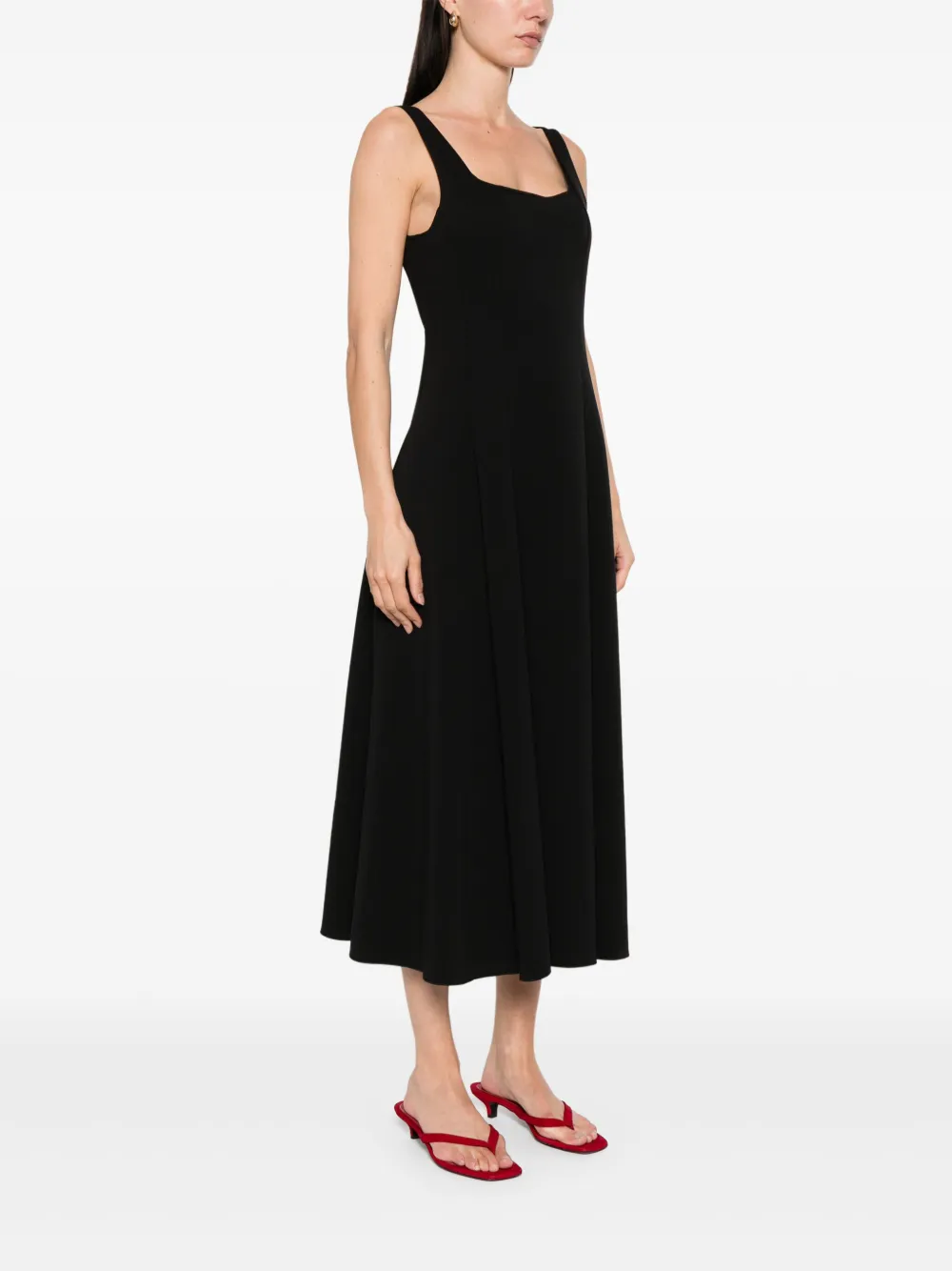 'S Max Mara Platani midi-jurk Zwart