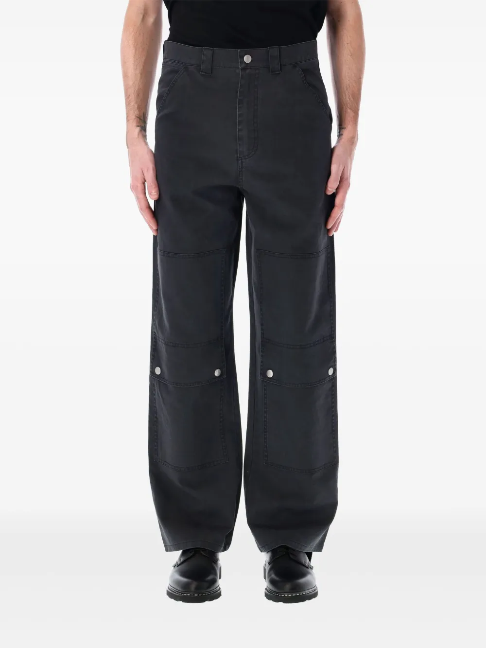 OAMC knee-pockets trousers | Black | Image 1