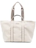 BOSS logo textured tote bag - Neutrals