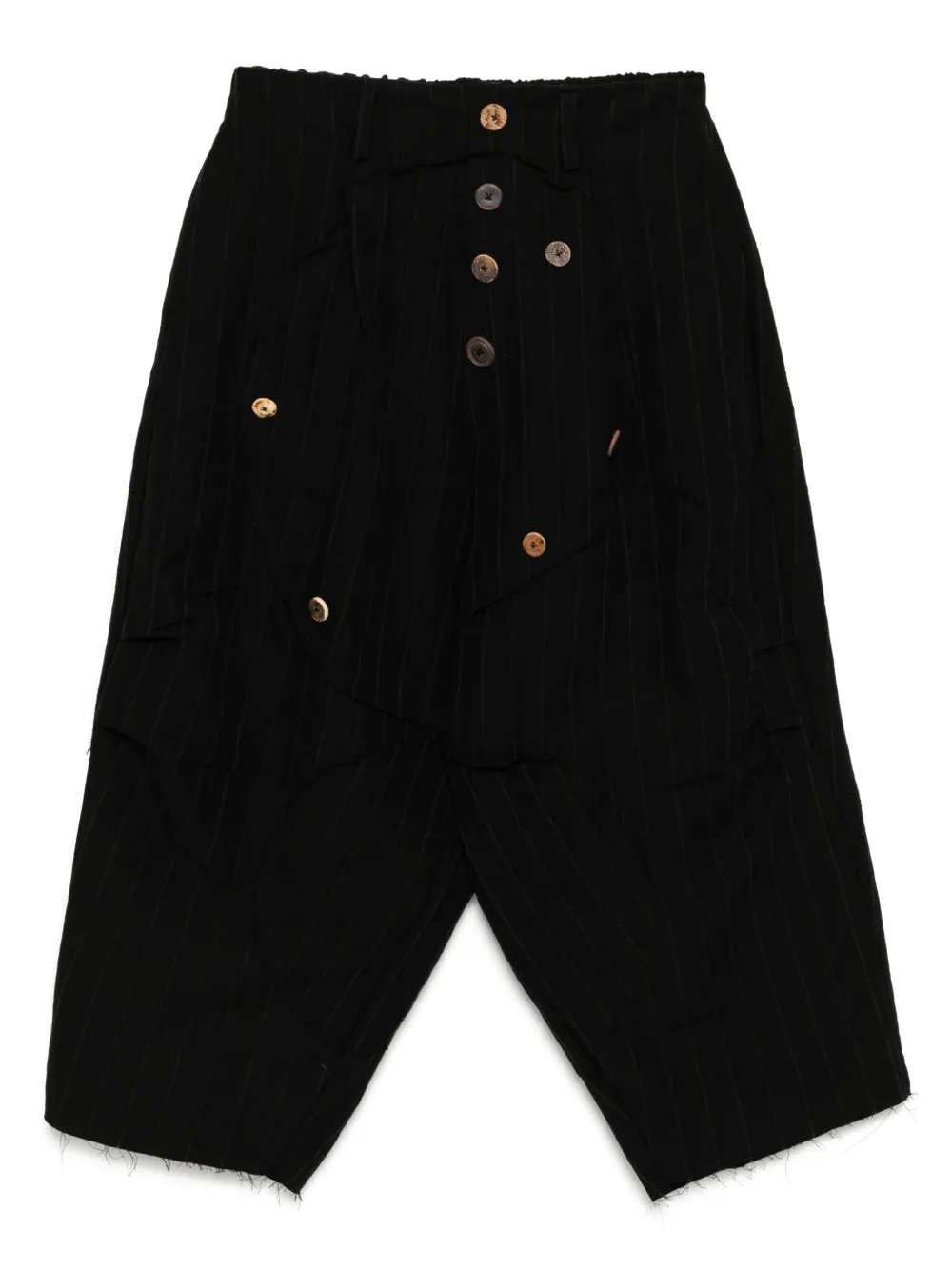 CHIAHUNG SU pinstriped trousers | Black | Image 1