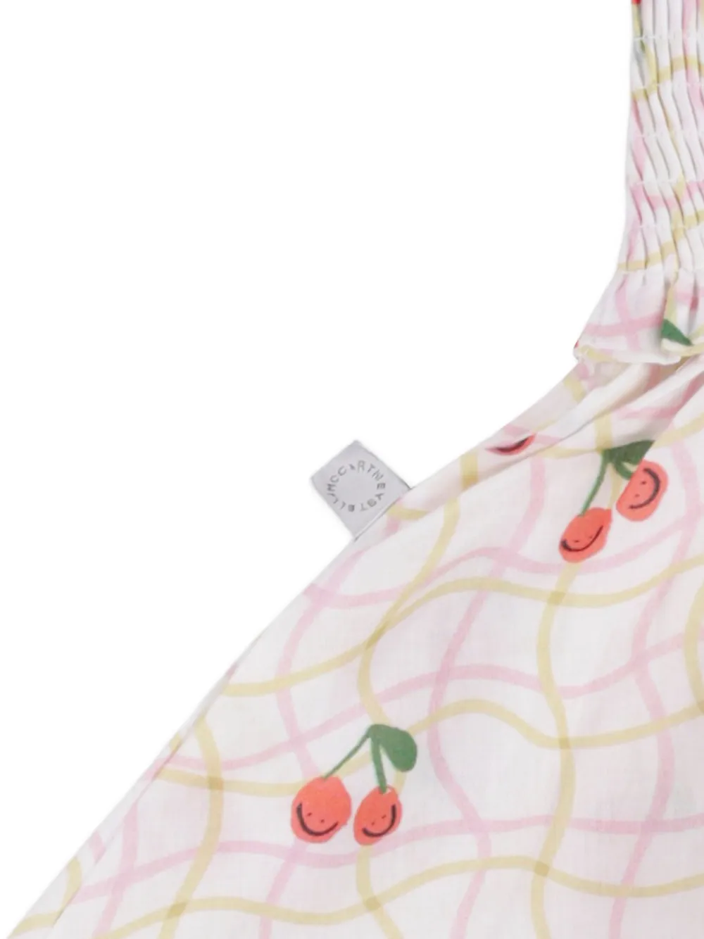Stella McCartney Kids Jurk met kersenprint Wit