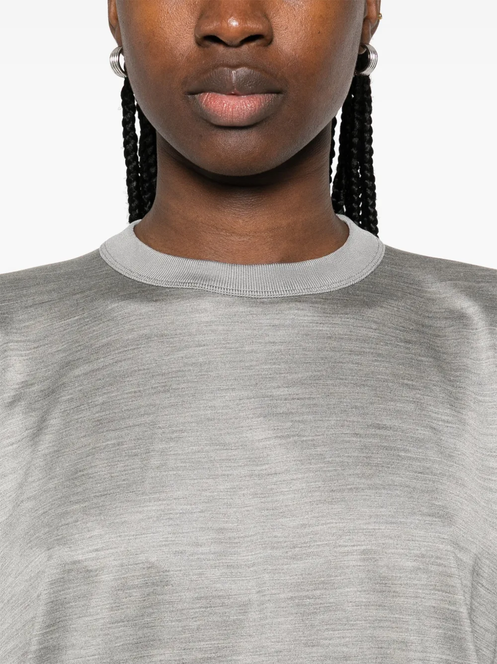 Shop Carven Silk T-shirt In Grau