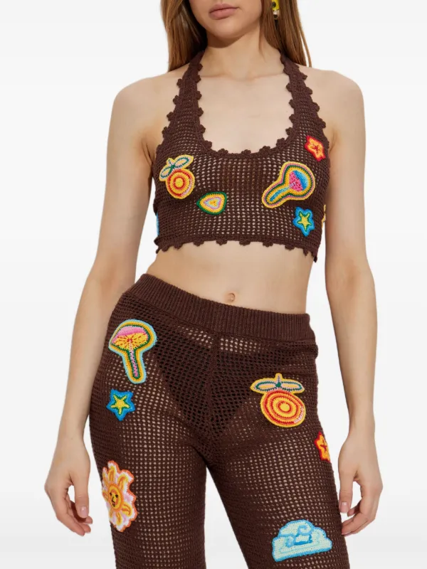 Abstract-print Top