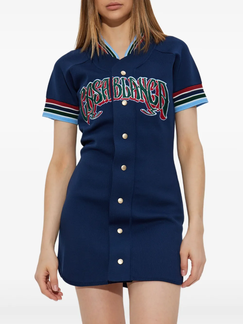 Casablanca Baseball mini-jurk Blauw