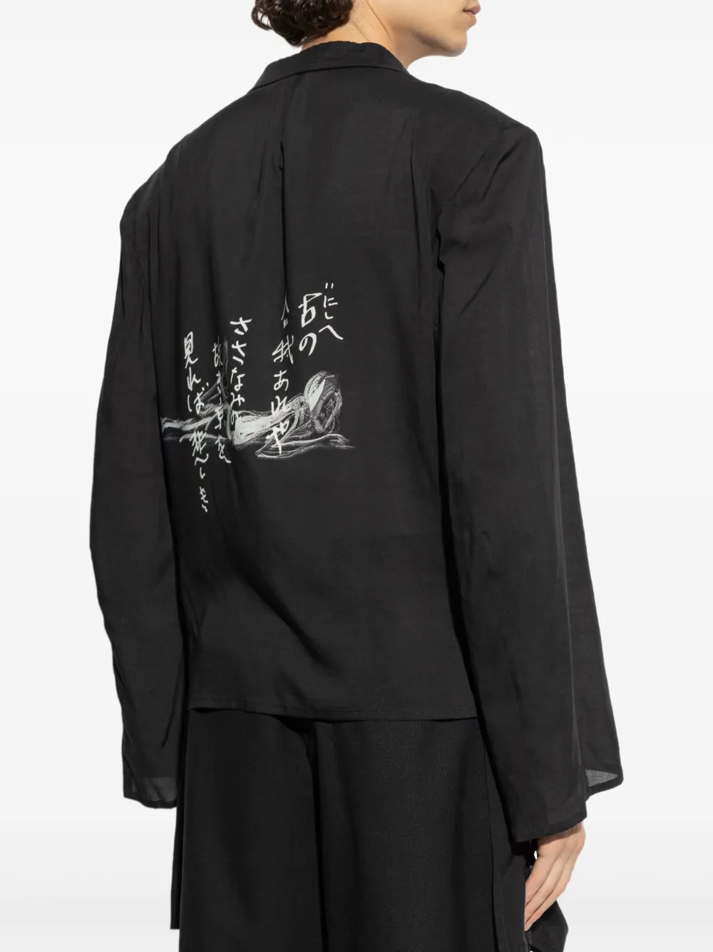 Yohji Yamamoto Blazer met uitgesneden detail Zwart