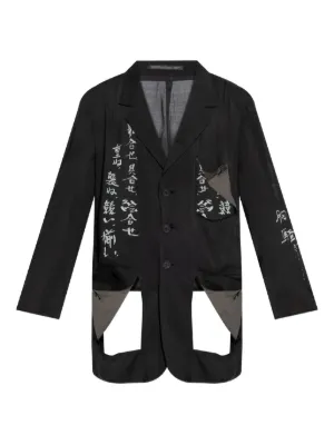 Yohji Yamamoto フローラル ジャケット | ブラック | FARFETCH JP