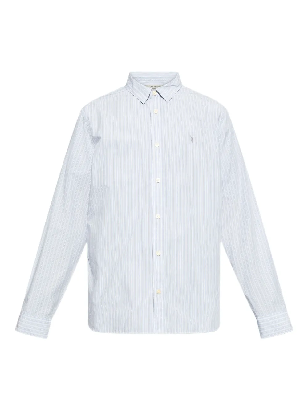 Allsaints Relaxed Fit Button Front Shirt In Blue