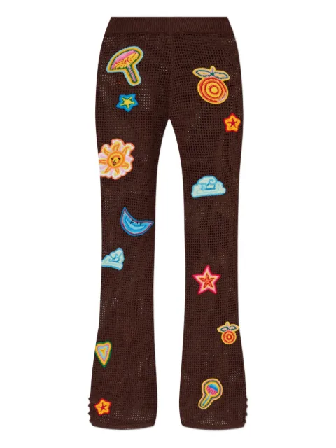 Casablanca crochet-knit trousers