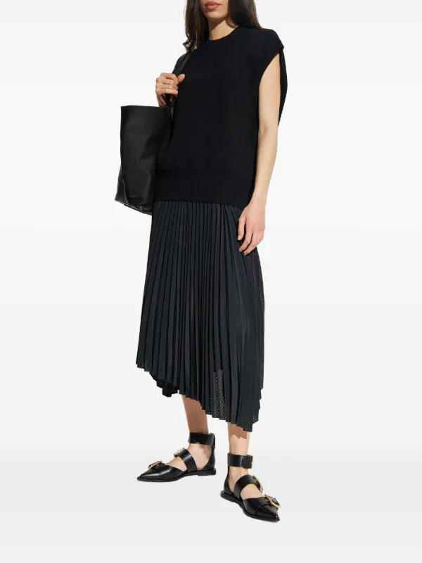 allsaints pleated dress Sinead 2-in-1 Pleated Dress SWAN WHITE