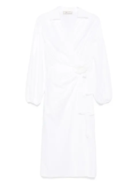 Blumarine vestido midi con aplique de rosa