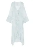Blumarine printed chiffon maxi dress - Blue