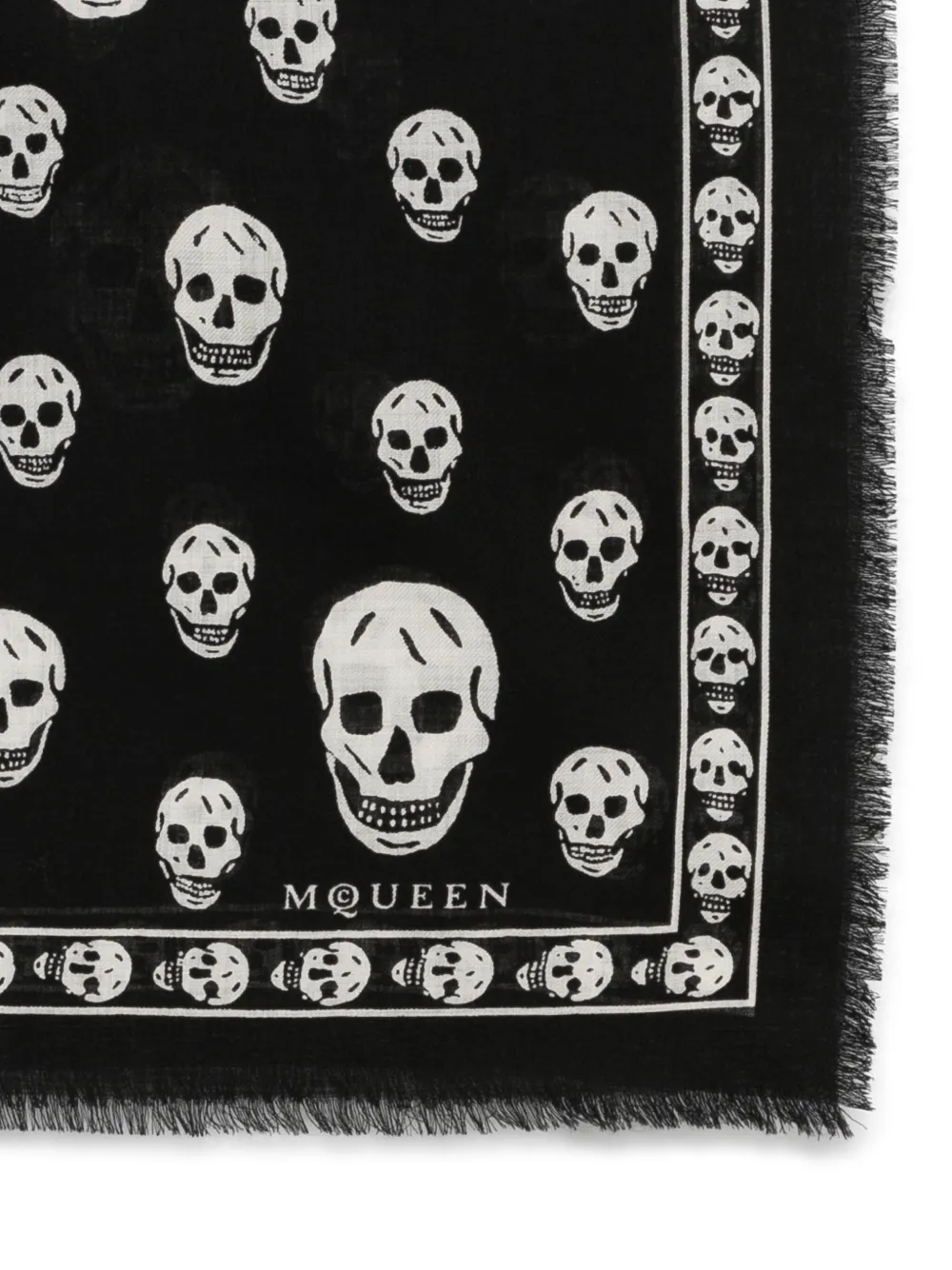 Alexander McQueen Classic Skull sjaal - Zwart