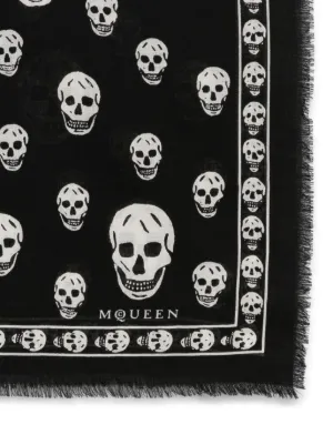 Alexander McQueen アレキサンダー ドクロ スカル マフラー Alexander McQueen＊ スカル スカーフ 関税/送料込 (alexander
