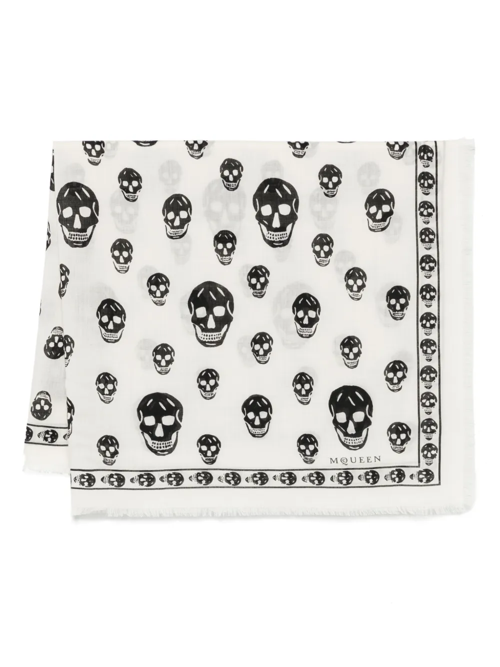 Alexander McQueen mascada Classic Skull | blanco | Image 1