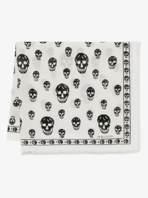 Alexander McQueen Schal mit Totenkopf-Print