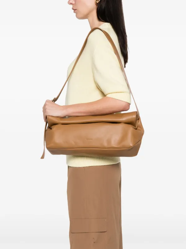 Jil Sander Rollup ショルダーバッグ M | ブラウン | FARFETCH JP