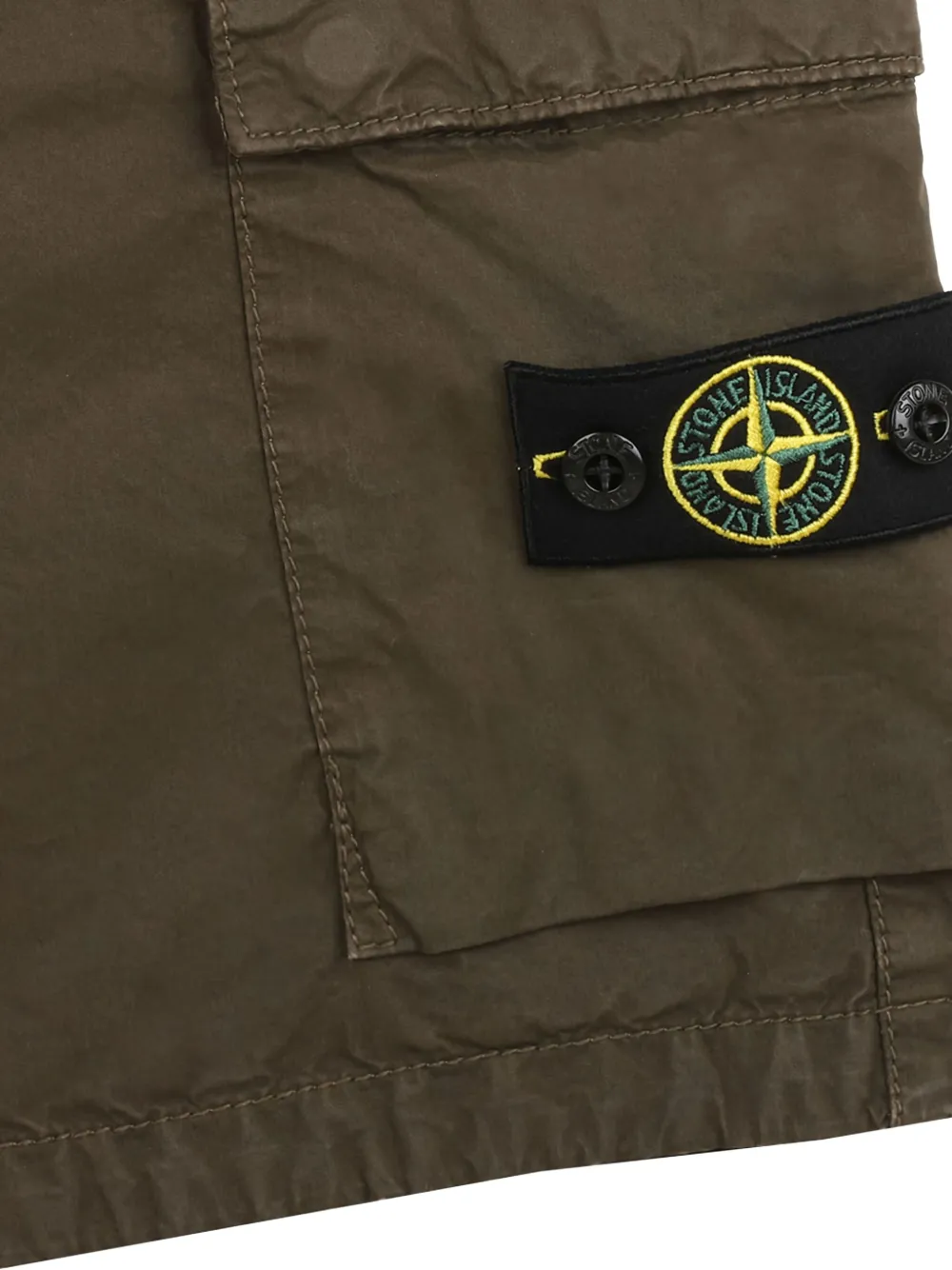Stone Island Junior Shorts met logopatch Groen
