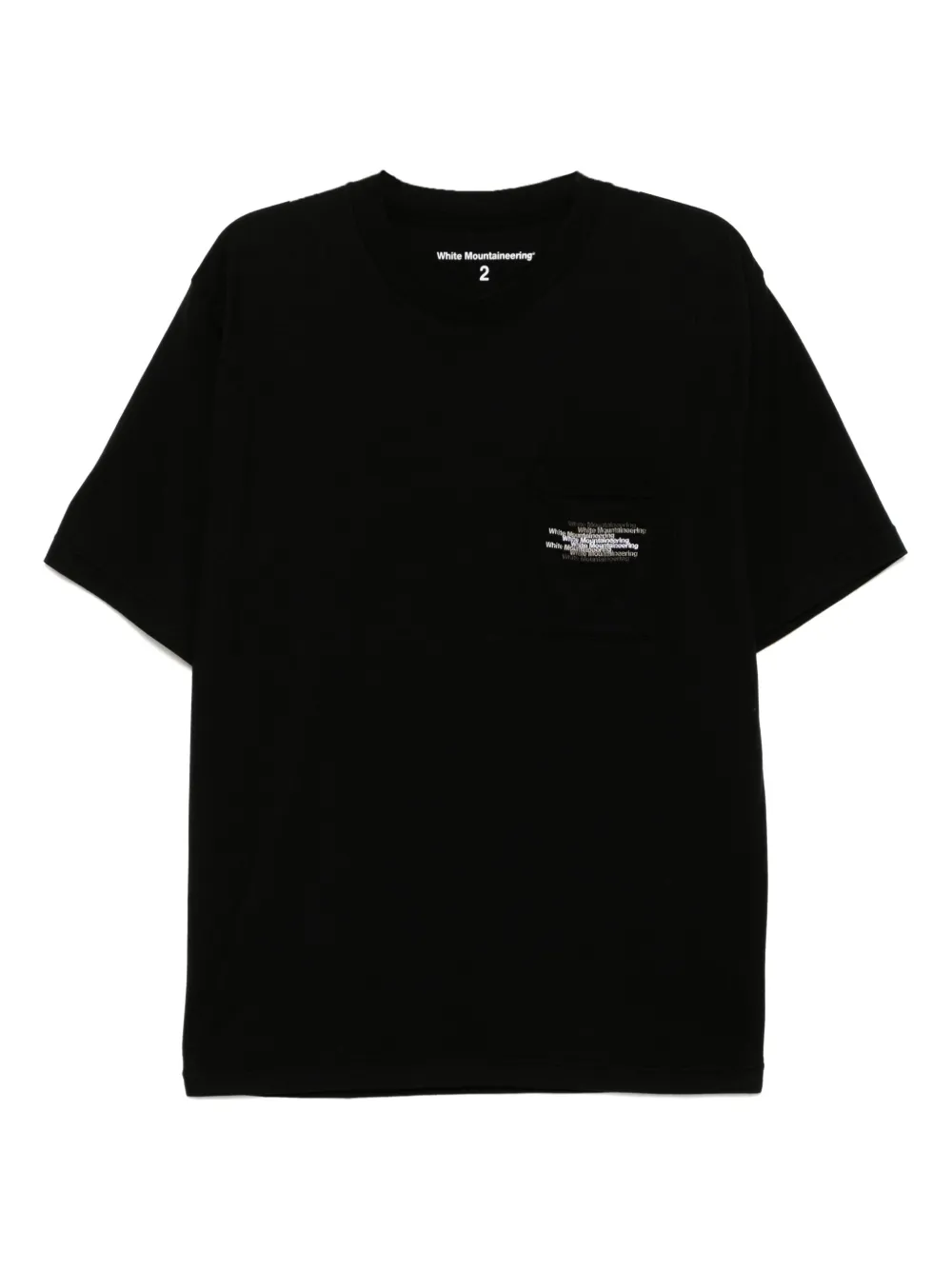 White Mountaineering playera con logo | negro | Image 1