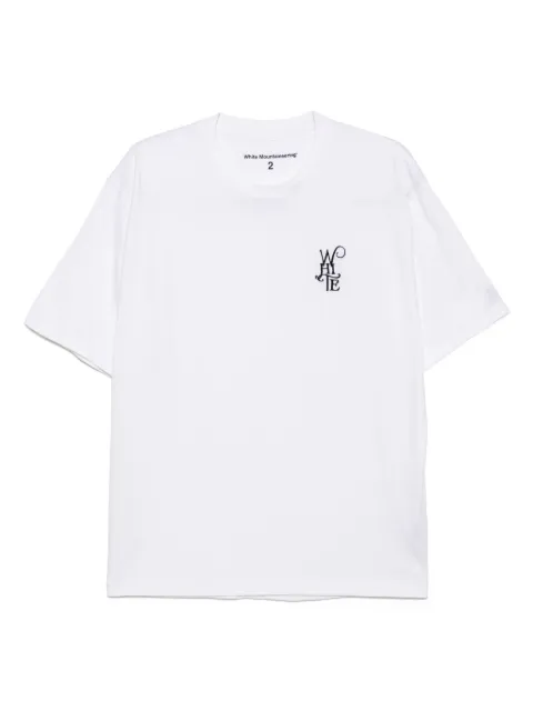 White Mountaineering logo-embroidered T-shirt