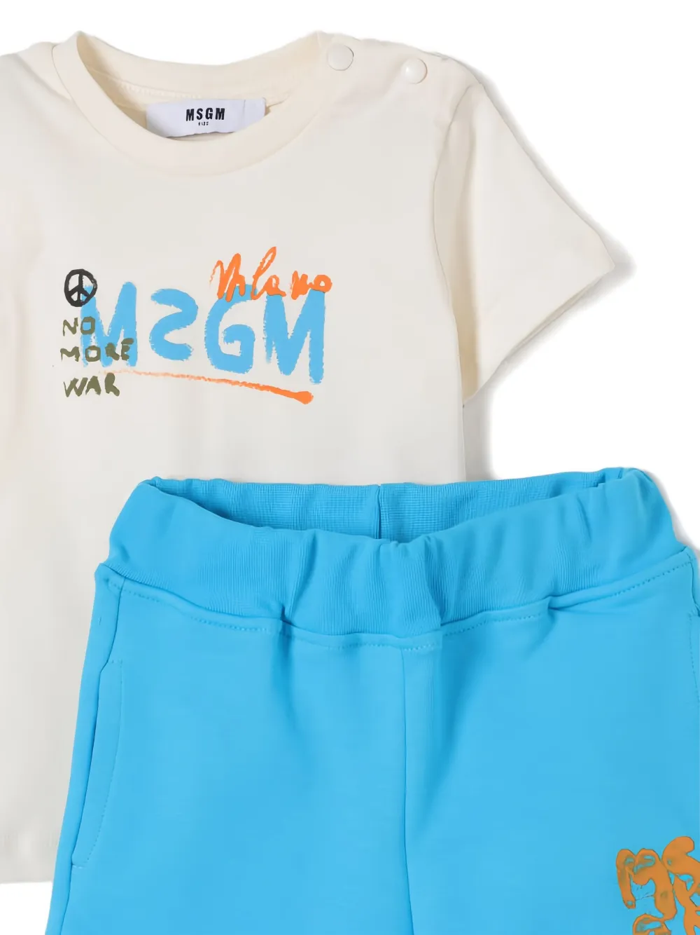 MSGM LOGO-PRINT SHORTS SET