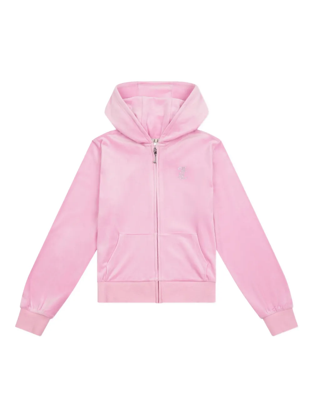 Juicy Couture Kids Hoodie verfraaid met stras Roze