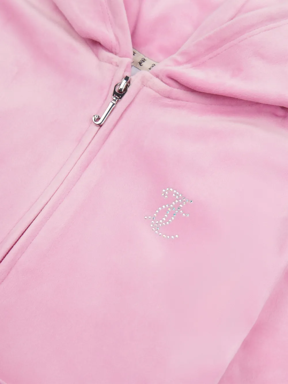 Juicy Couture Kids Hoodie verfraaid met stras Roze
