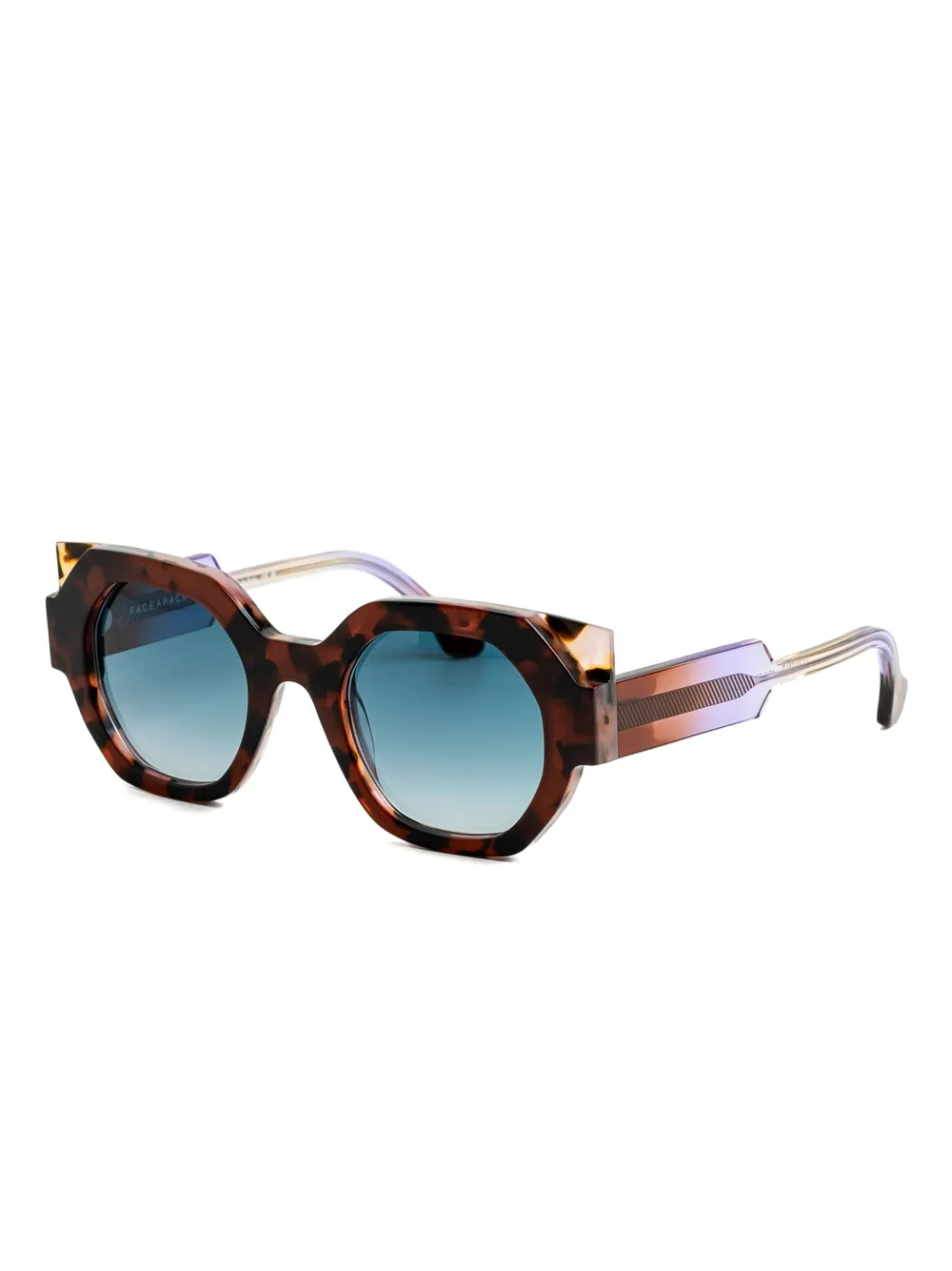 Face À Face tortoiseshell-effect sunglasses - Bruin