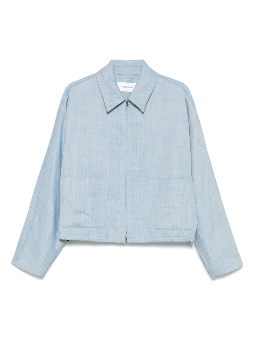 Ferragamo Cropped bomberjack Blauw