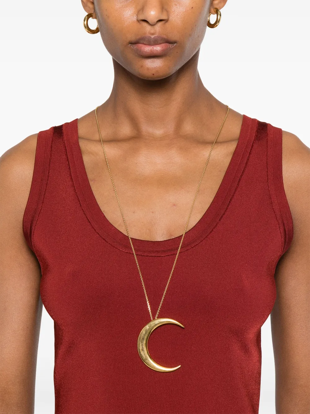Ferragamo Tanktop met diepe ronde hals Rood