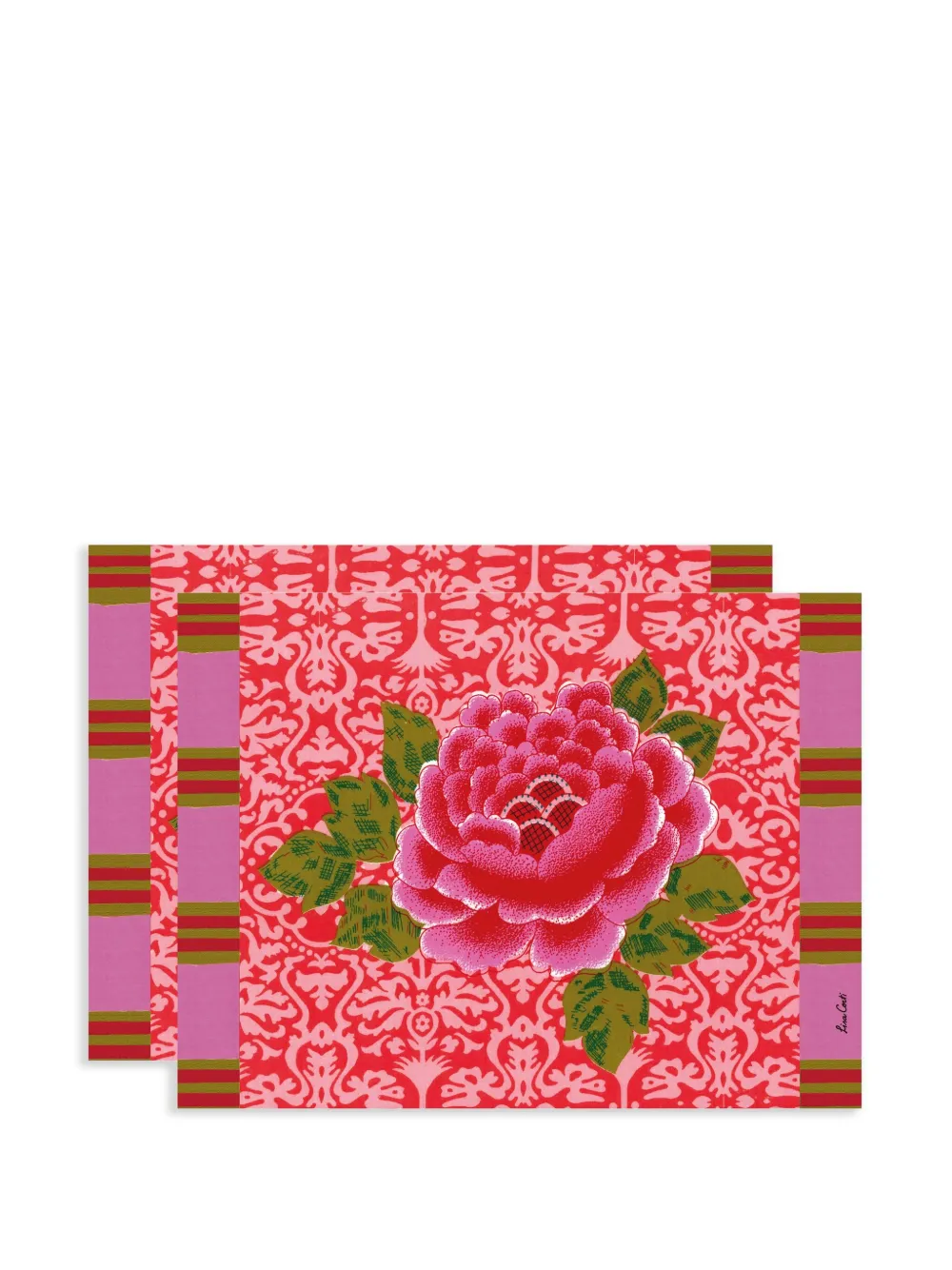 Lisa Corti Table Linens Coral Uni In Pink
