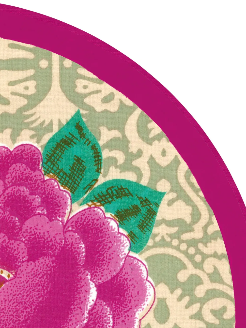 Lisa Corti Table Linens Green Uni In Pink
