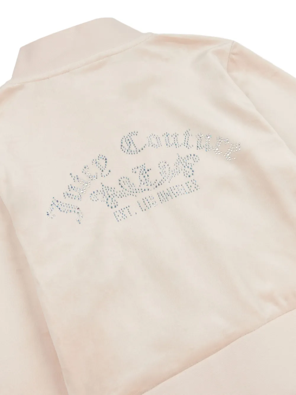 Shop Juicy Couture Rhinestone-embellished Zip-up Sweatshirt