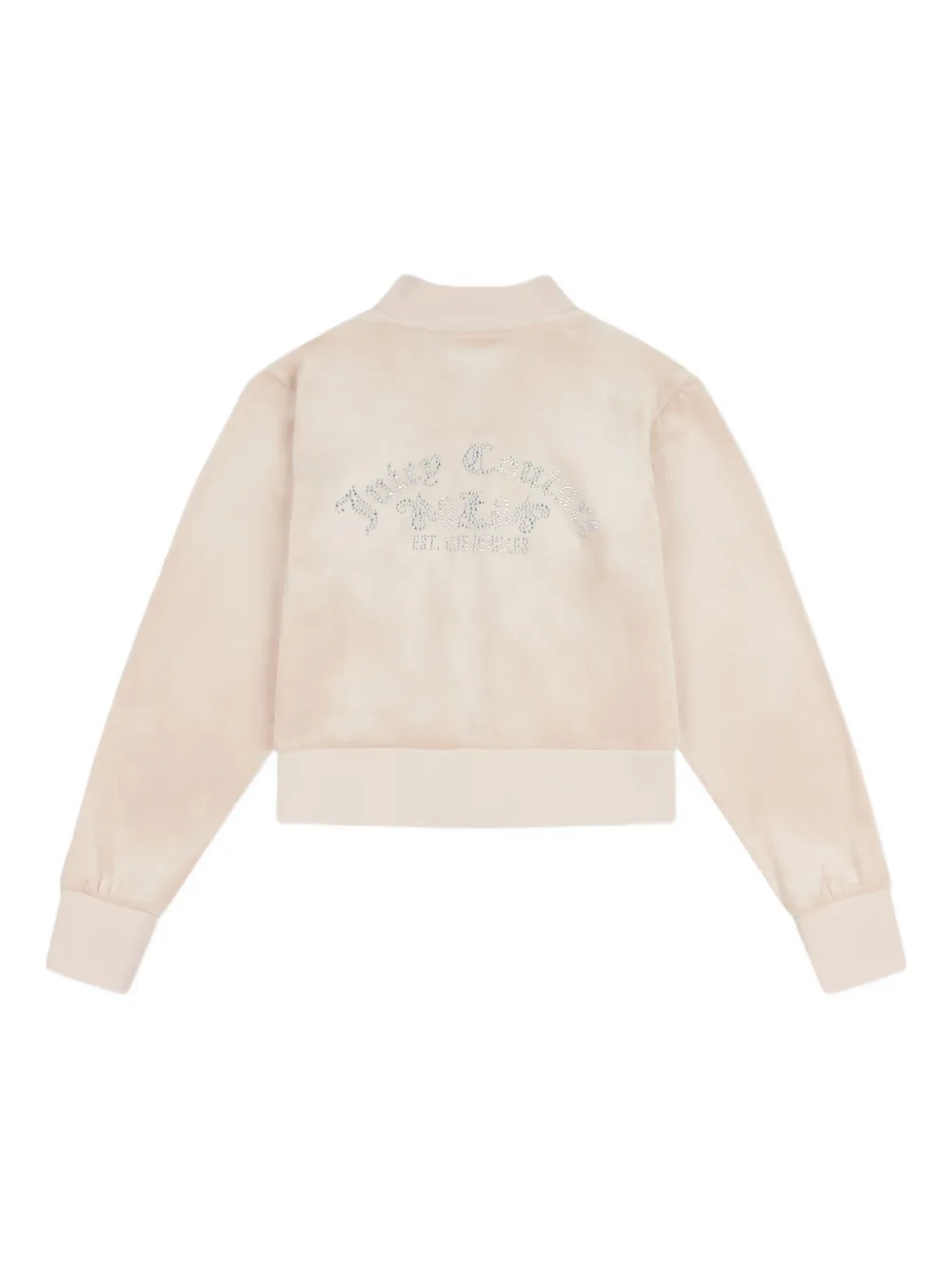 Shop Juicy Couture Rhinestone-embellished Zip-up Sweatshirt