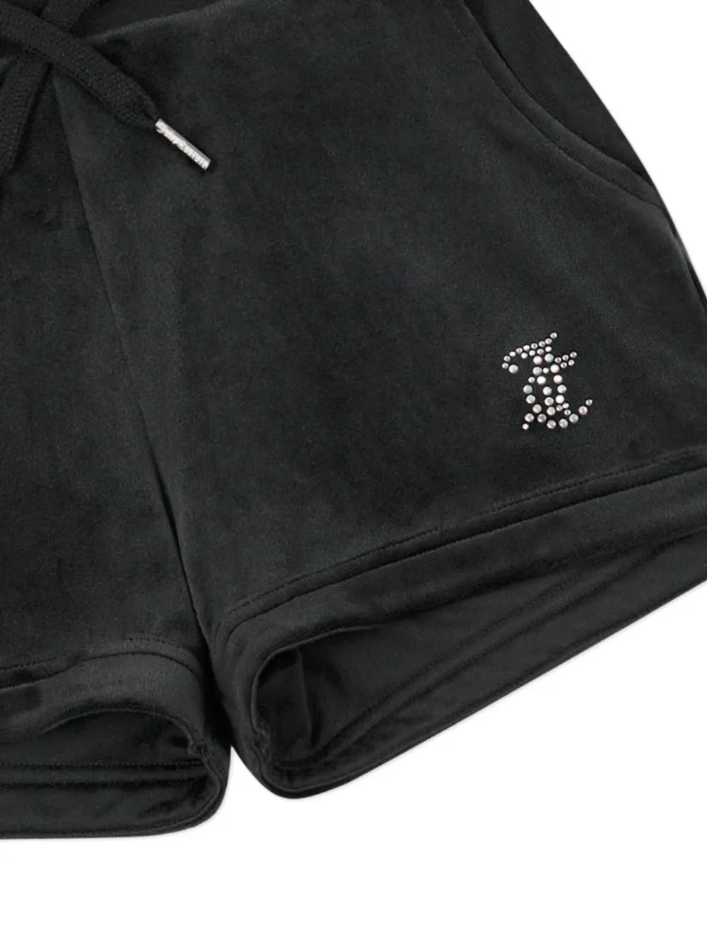 Juicy Couture Kids Shorts met logo van studs Zwart