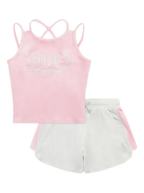 Juicy Couture Kids rhinestone-embellished short set