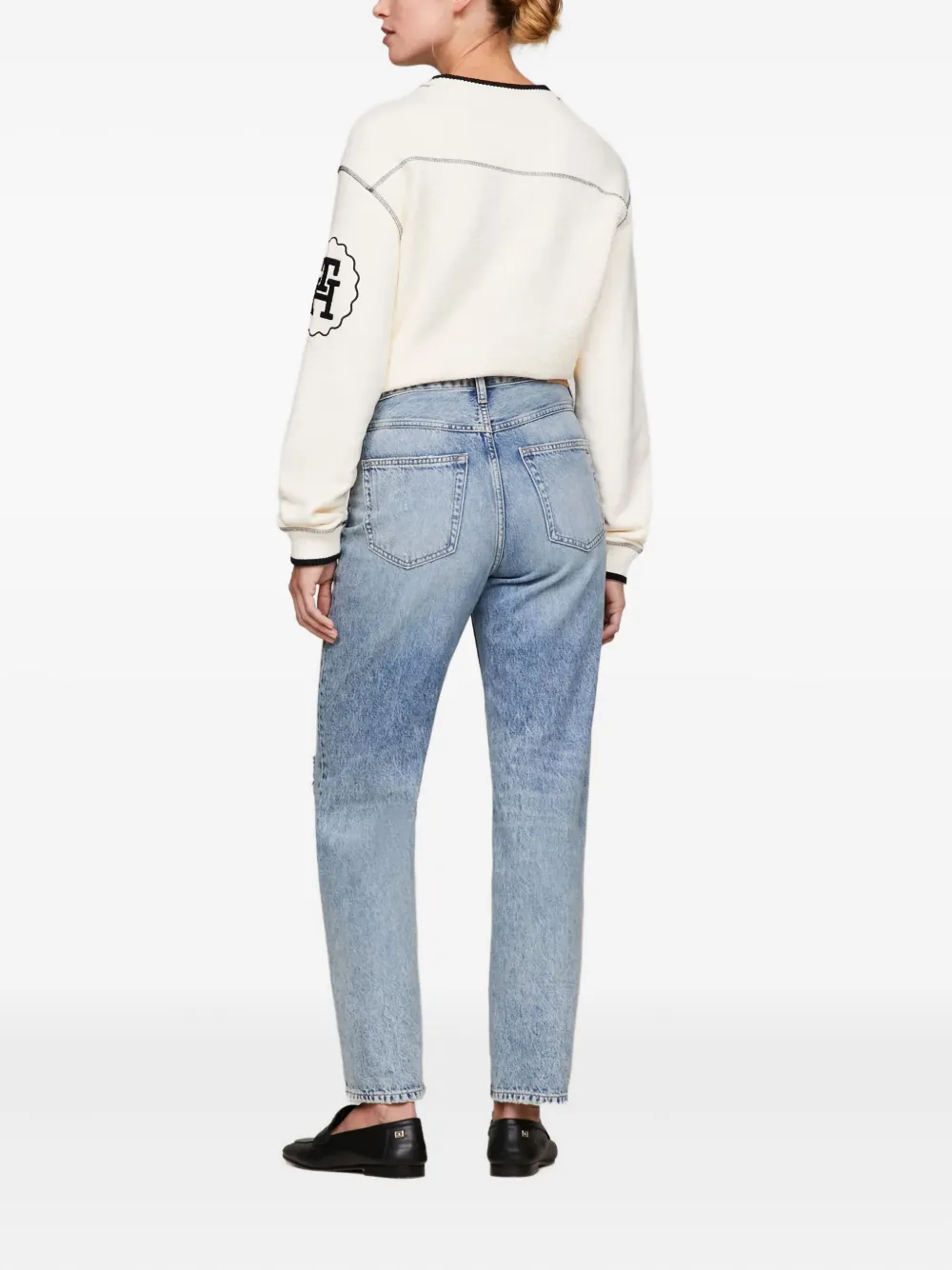 Tommy Hilfiger Logo Button Open And Close Denim Trousers
