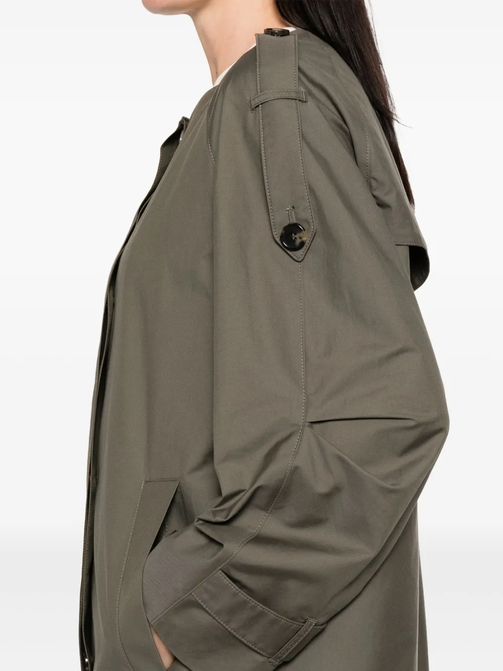 Shop Max Mara Jasmine Coat In Green