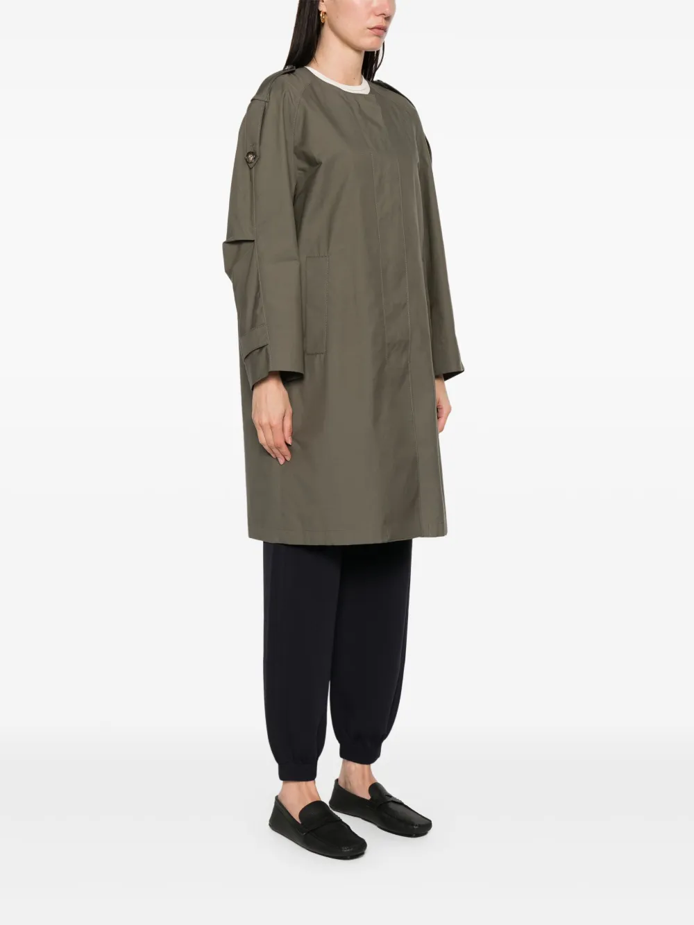 Shop Max Mara Jasmine Coat In Green